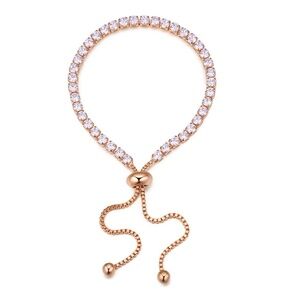 Adjustable Tennis Bracelet with Swarovski Crystals